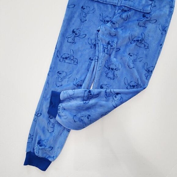 Disney Women's Size L (12/14) Stitch Character Hooded Fleece Body Suit Sleepwear - Picture 5 of 8